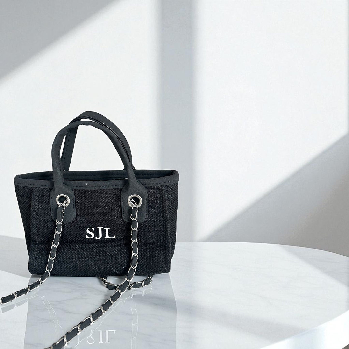 Personalised Mini Totebag Handbag With Initials