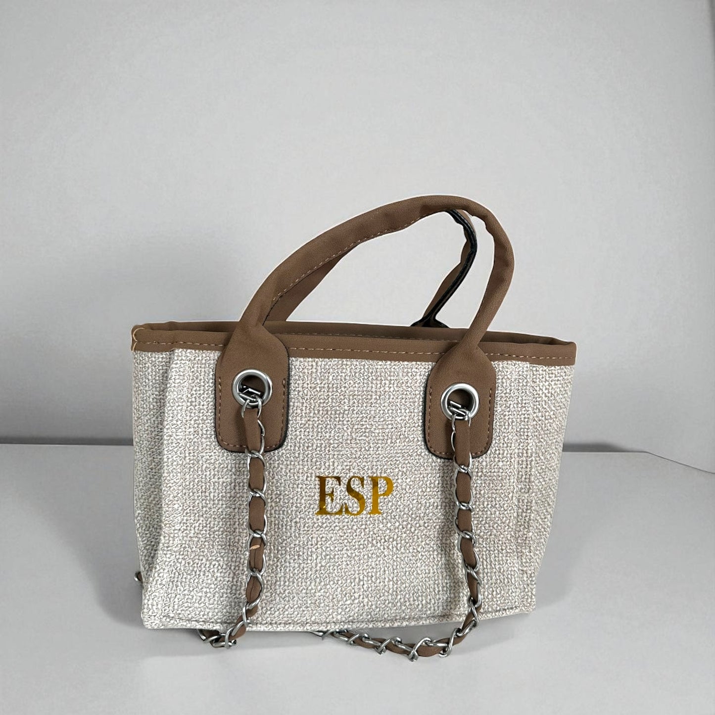 Personalised Mini Totebag Handbag With Initials