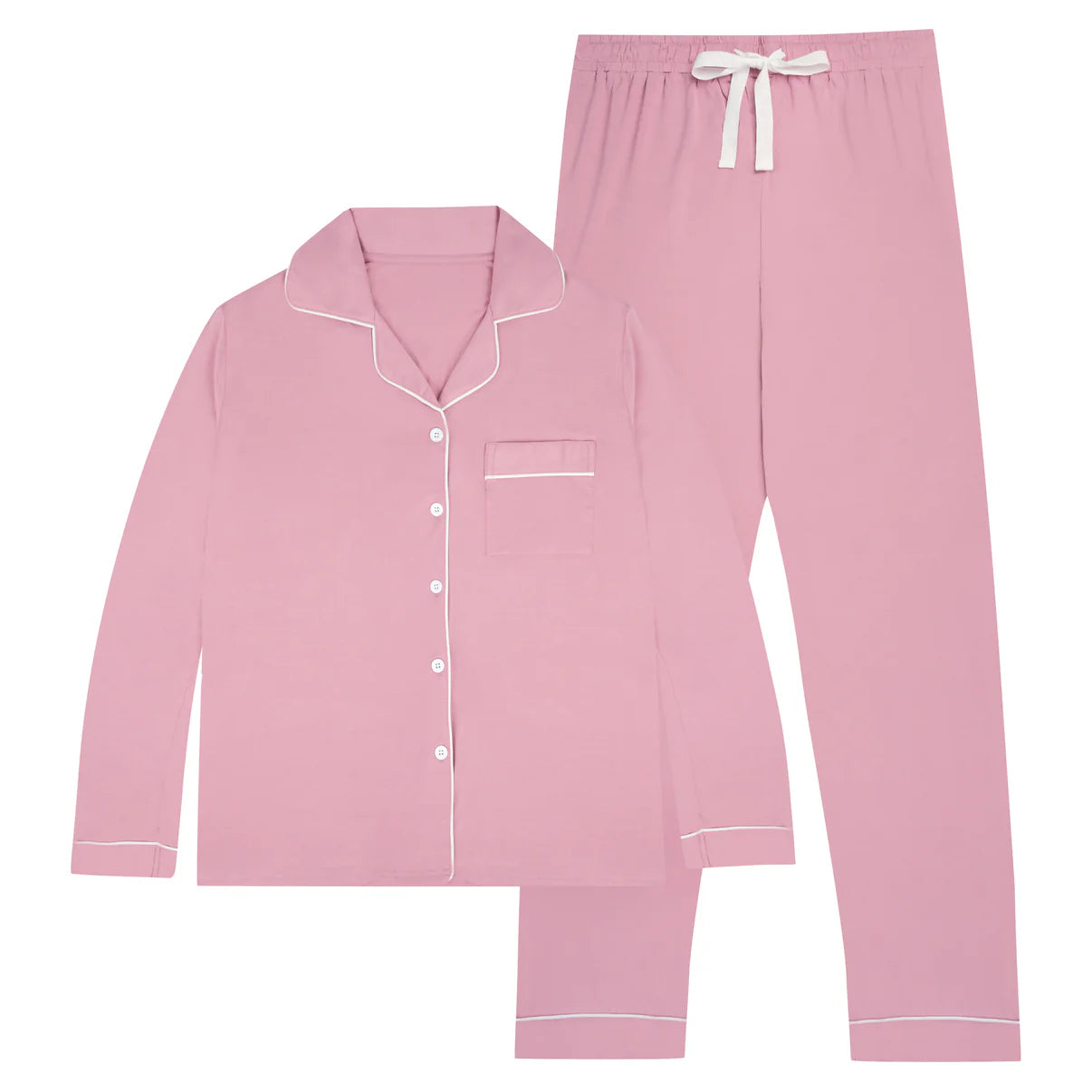 Bamboo Long Pyjama Set - Pink