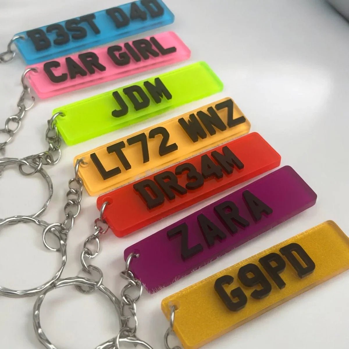 4D Number Plate Keyring Rude Novelty Joke Car Accessories Personalised - SeriouslyPersonal