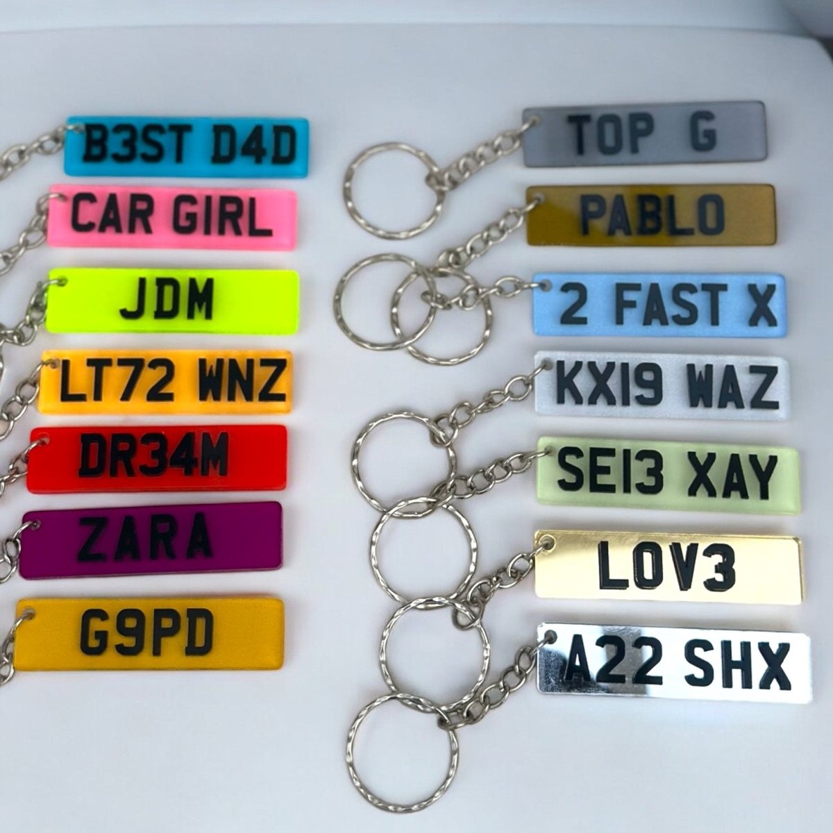 4D Number Plate Keyring Rude Novelty Joke Car Accessories Personalised - SeriouslyPersonal