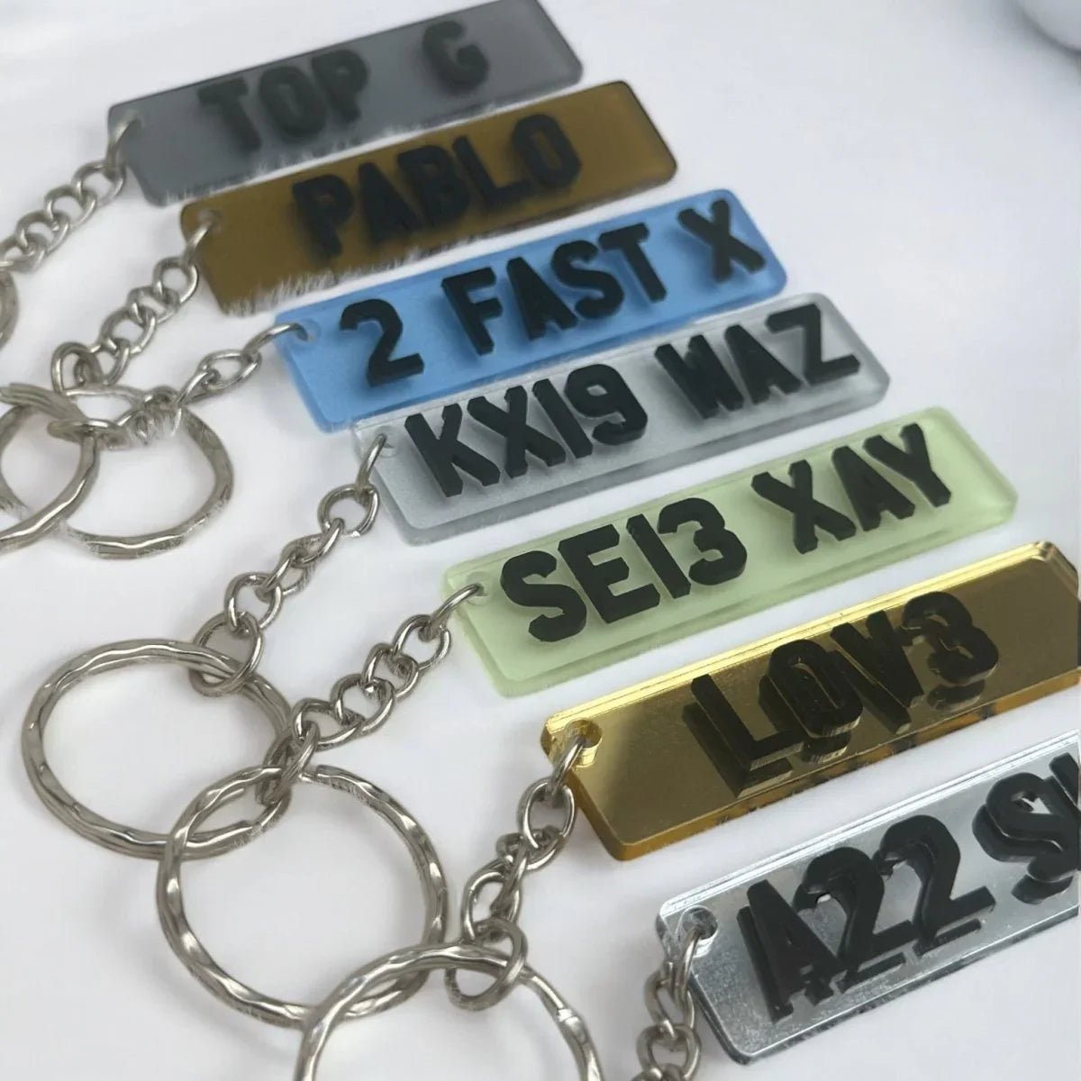 4D Number Plate Keyring Rude Novelty Joke Car Accessories Personalised - SeriouslyPersonal