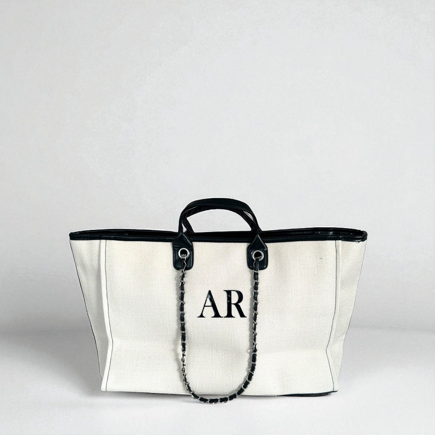 Personalised Large Totebag Handbag With Initials