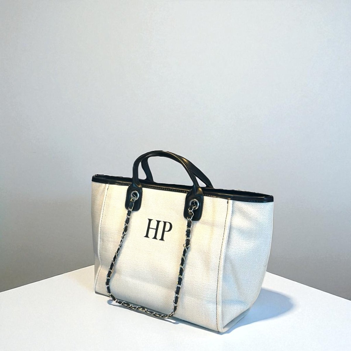 The On The Go Set - Cream + Black Wristlet W/ Gold Ring - SeriouslyPersonal