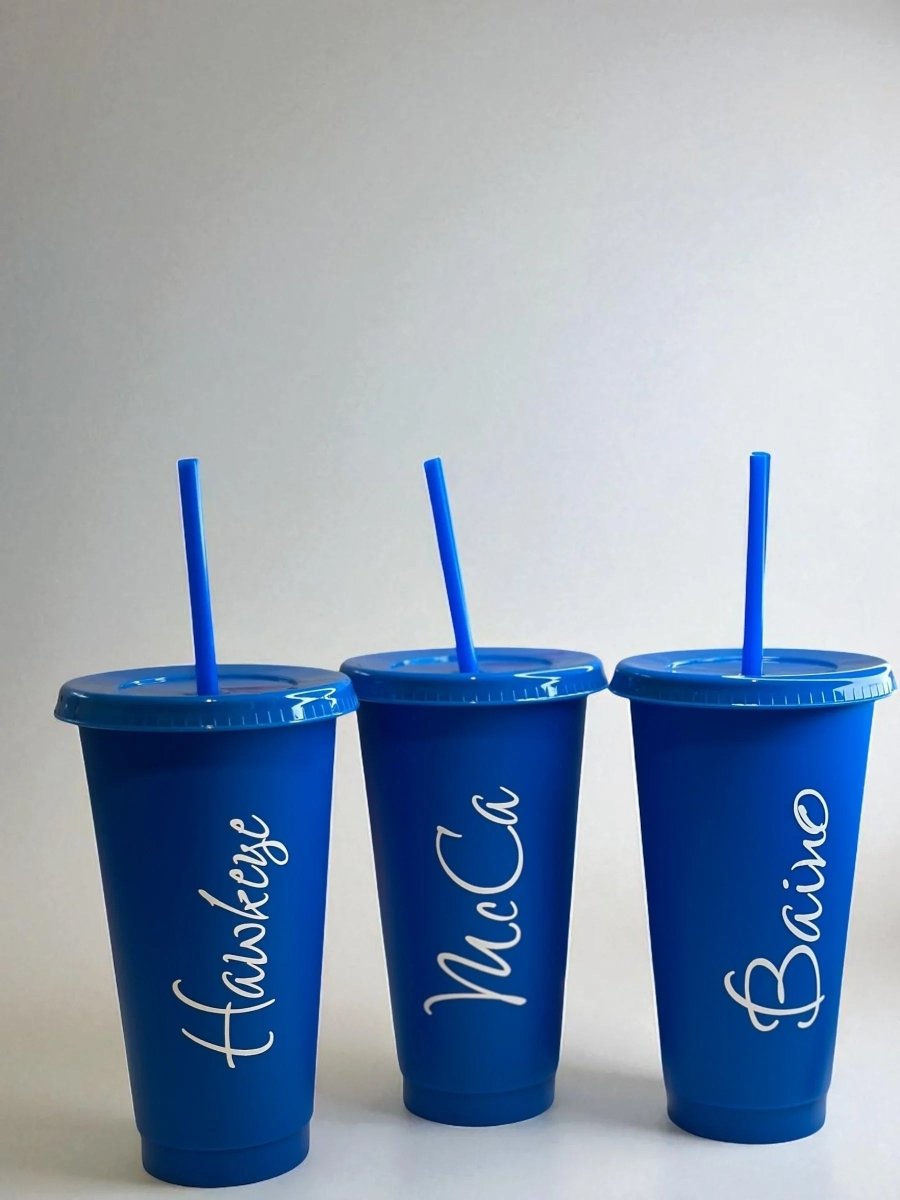 Personalised 24oz 710ml Cold Cup with Straw & Lid | Custom Tumbler - SeriouslyPersonal