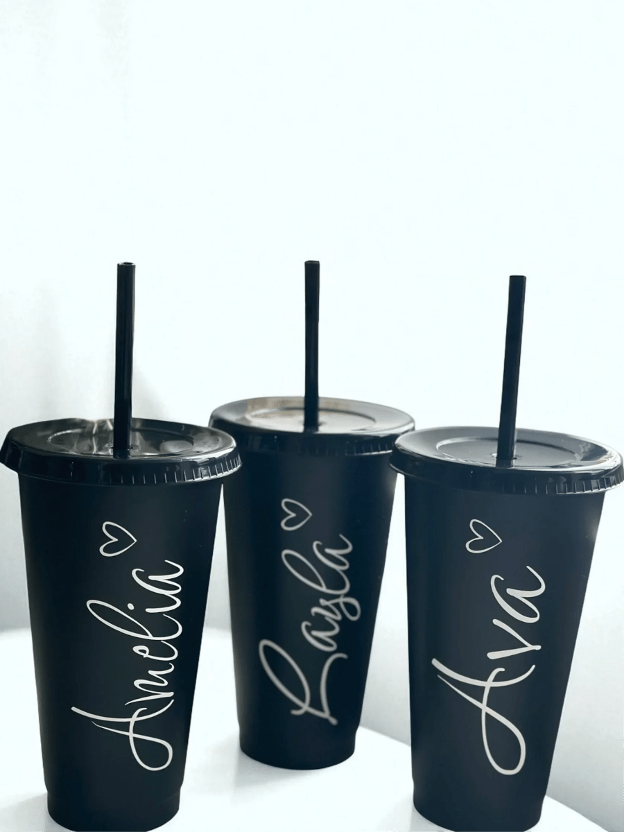Personalised 24oz 710ml Cold Cup with Straw & Lid | Custom Tumbler - SeriouslyPersonal