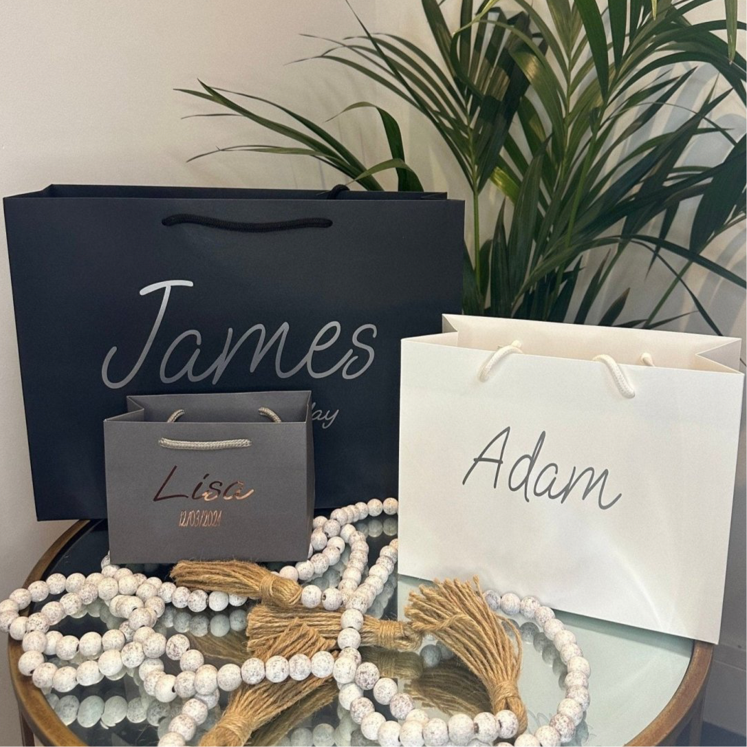 Personalised Gift Bag | Wedding, Stag & Bridal Party Bags | Birthday & Anniversary Favour Bag