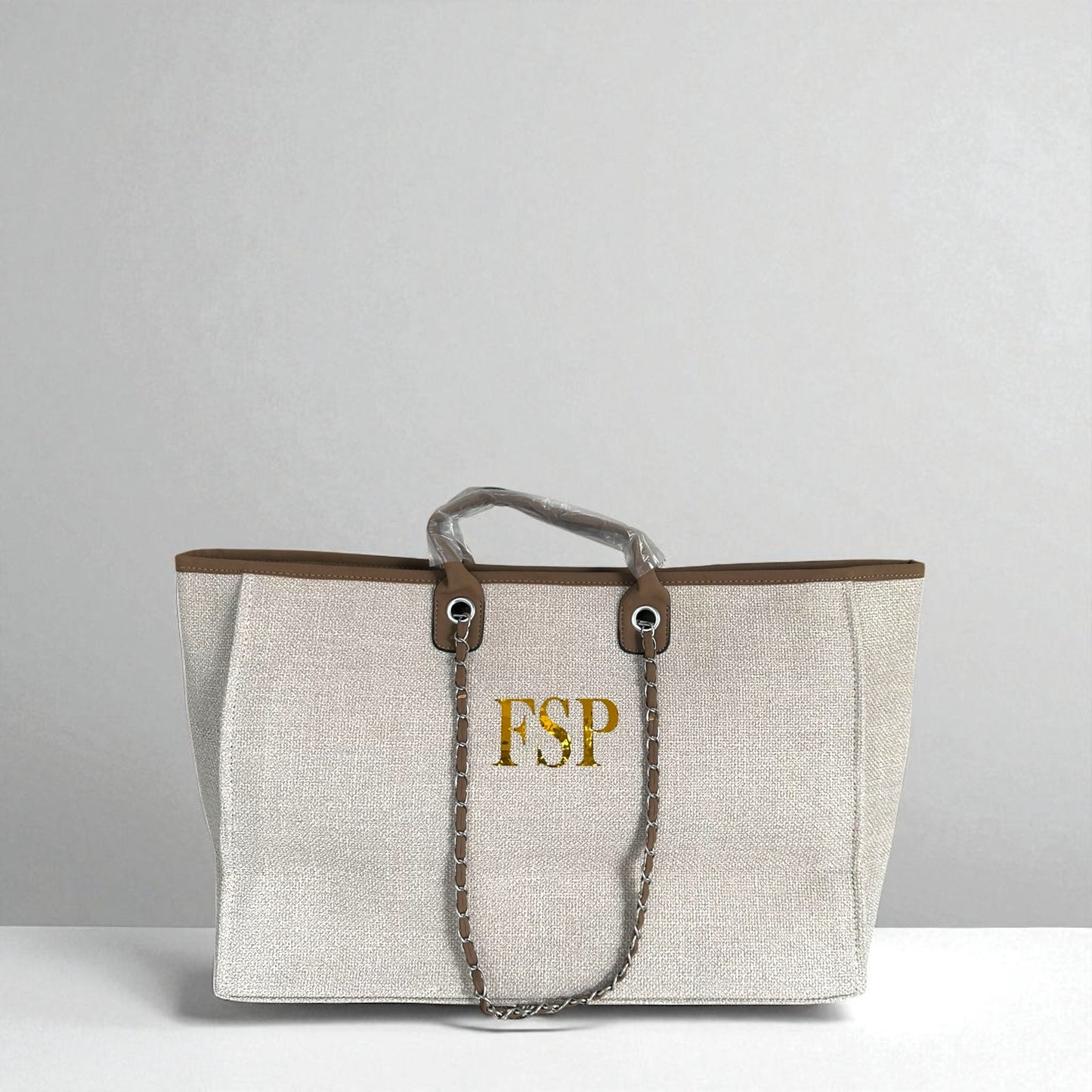 Personalised Large Totebag Handbag With Initials