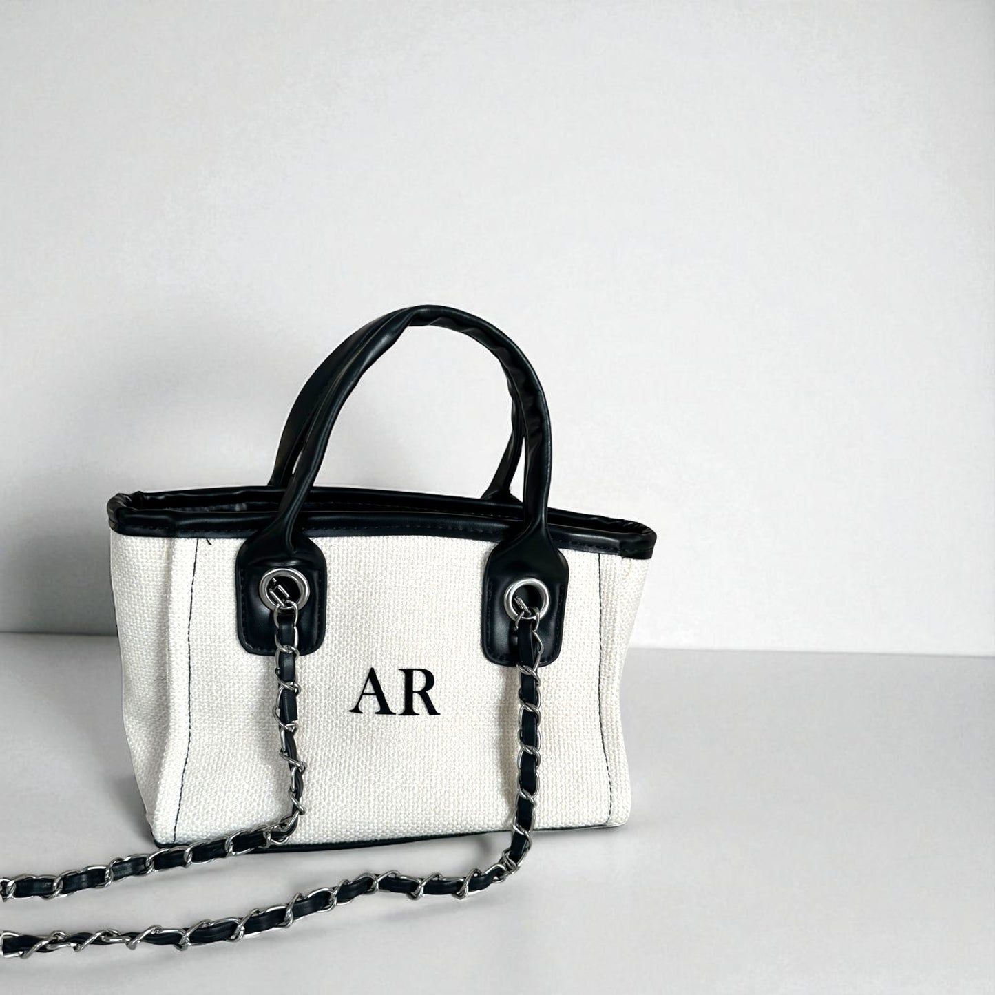 Personalised Mini Totebag Handbag With Initials