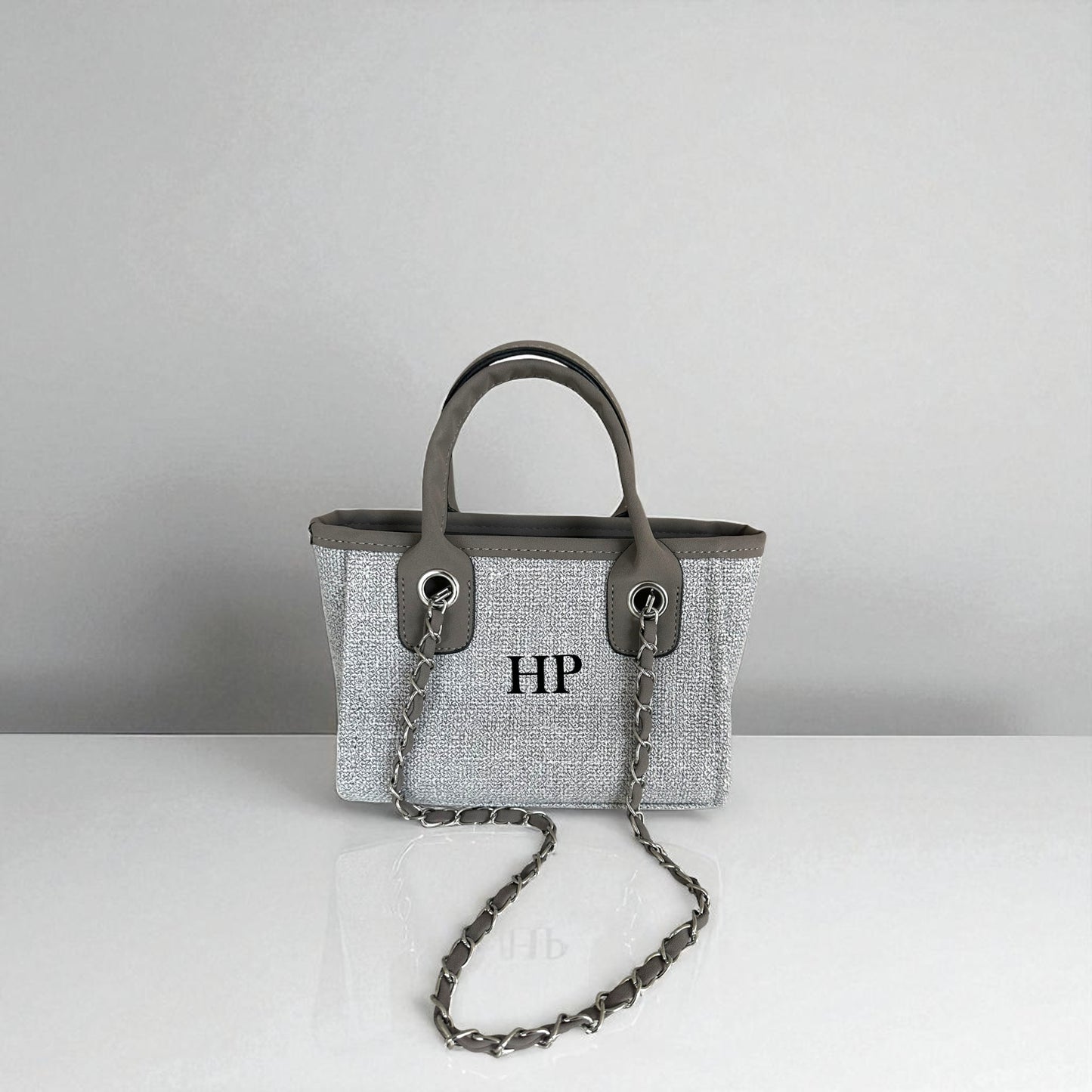 Personalised Mini Totebag Handbag With Initials