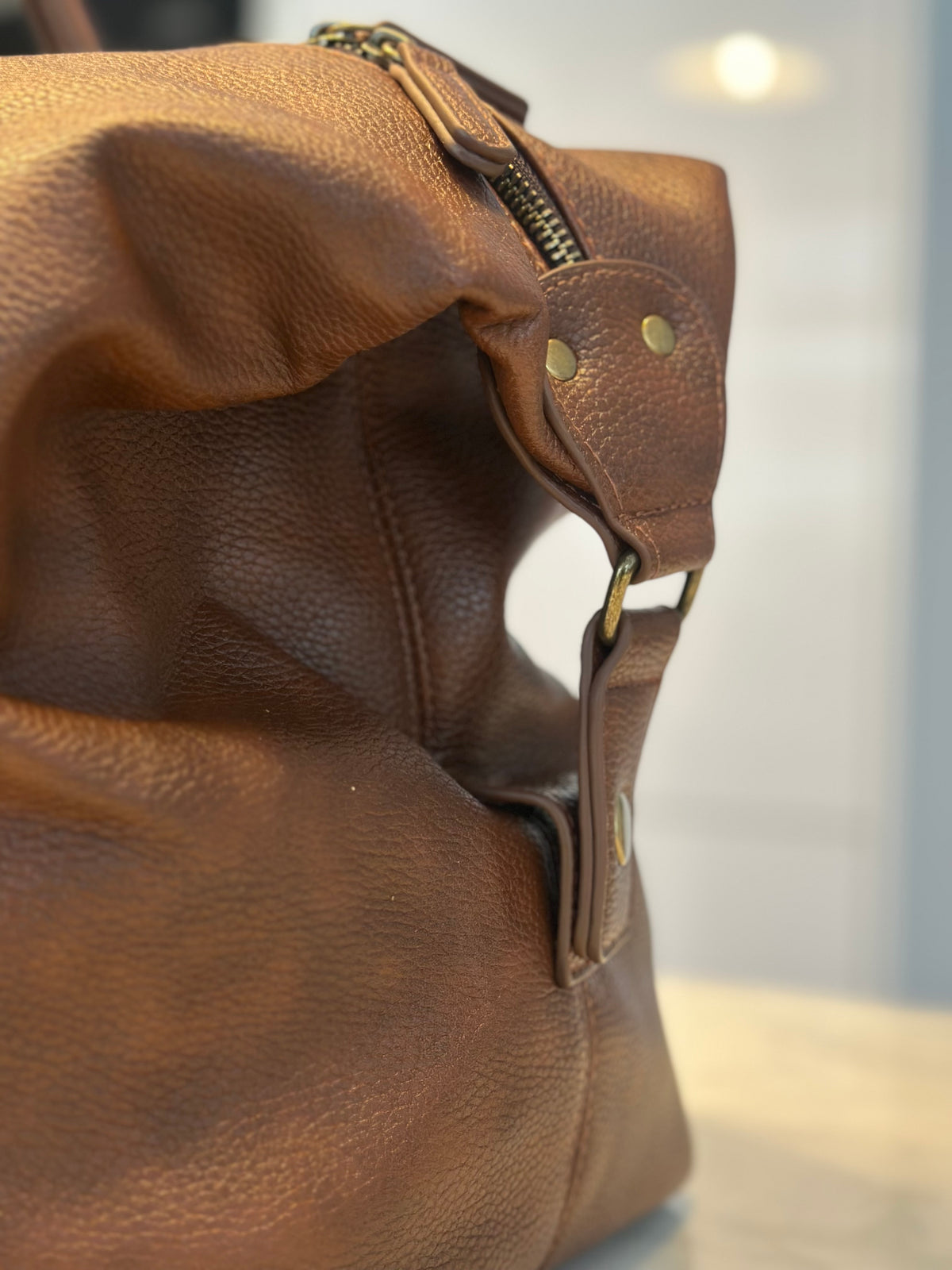 Personalised Men’s Leather Duffel Bag