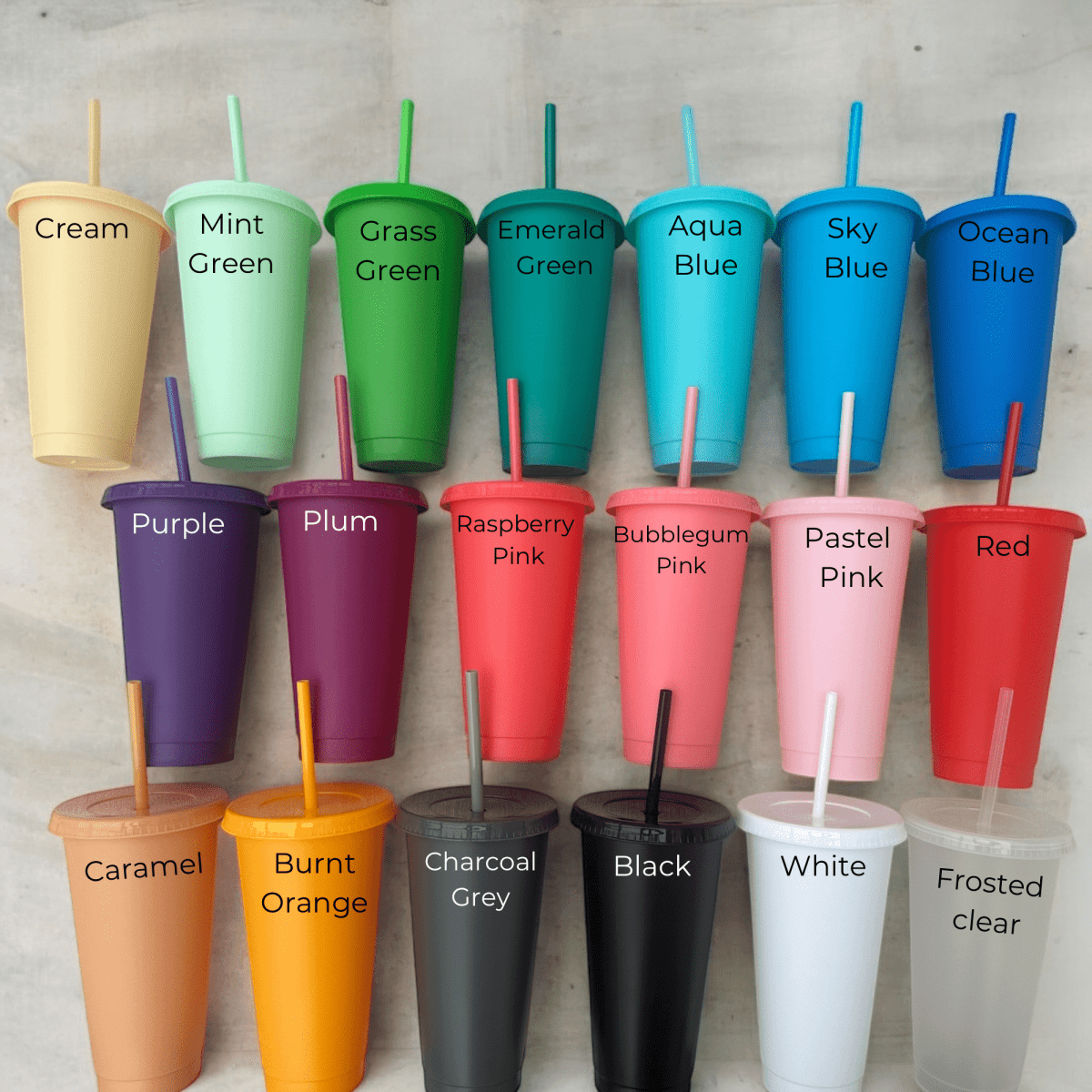 Blank 24oz 700ml Cold Cup with Straw & Lid - SeriouslyPersonal
