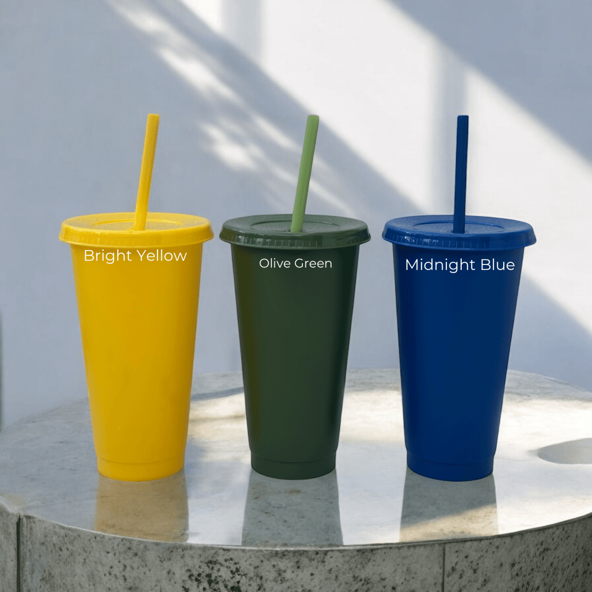 Blank 24oz 700ml Cold Cup with Straw & Lid - SeriouslyPersonal