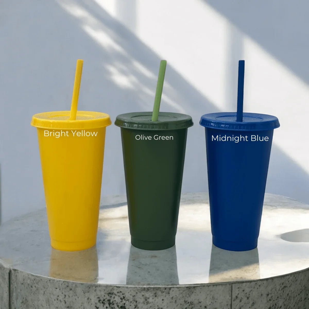 Blank 24oz 700ml Cold Cup with Straw & Lid - SeriouslyPersonal