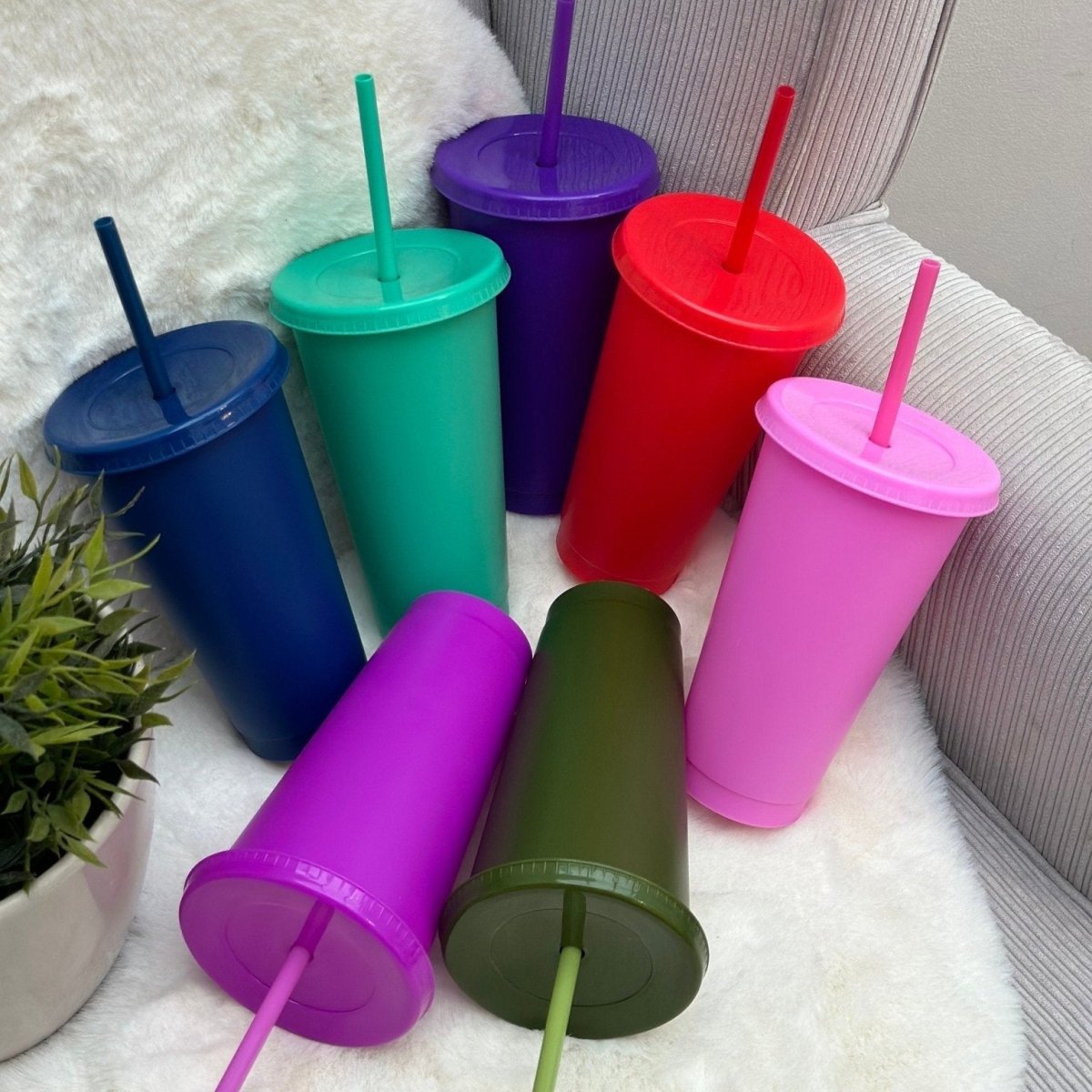 Blank 24oz 700ml Cold Cup with Straw & Lid - SeriouslyPersonal