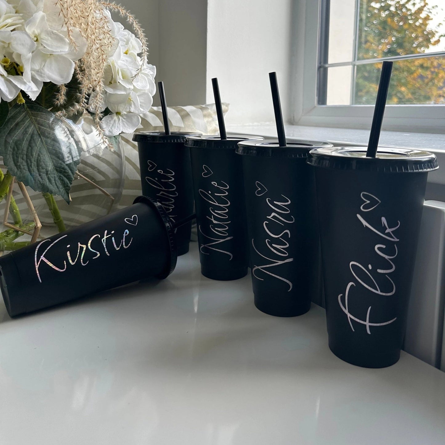 Personalised 24oz 710ml Cold Cup with Straw & Lid | Custom Tumbler | - SeriouslyPersonal