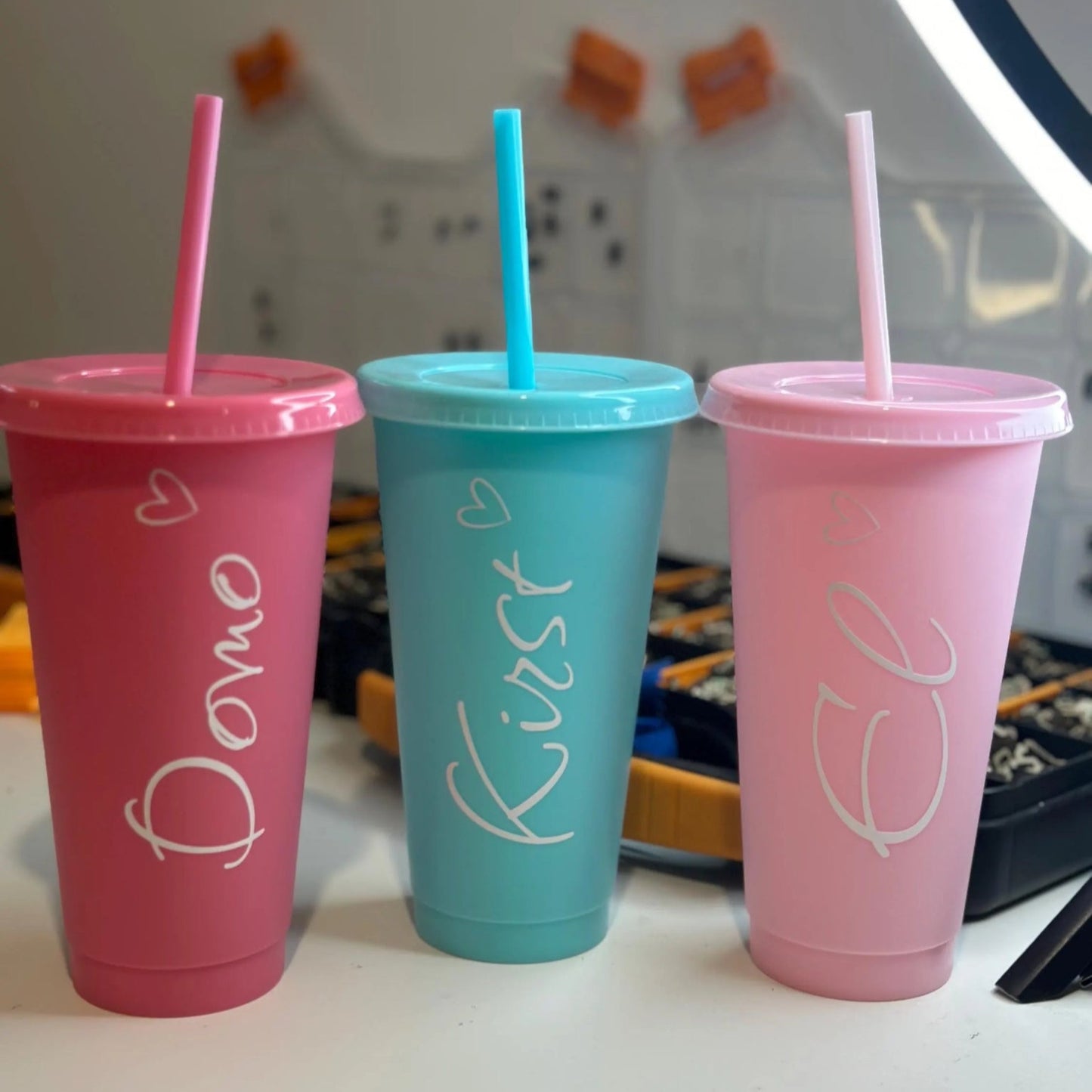 Personalised 24oz 710ml Cold Cup with Straw & Lid | Custom Tumbler | - SeriouslyPersonal