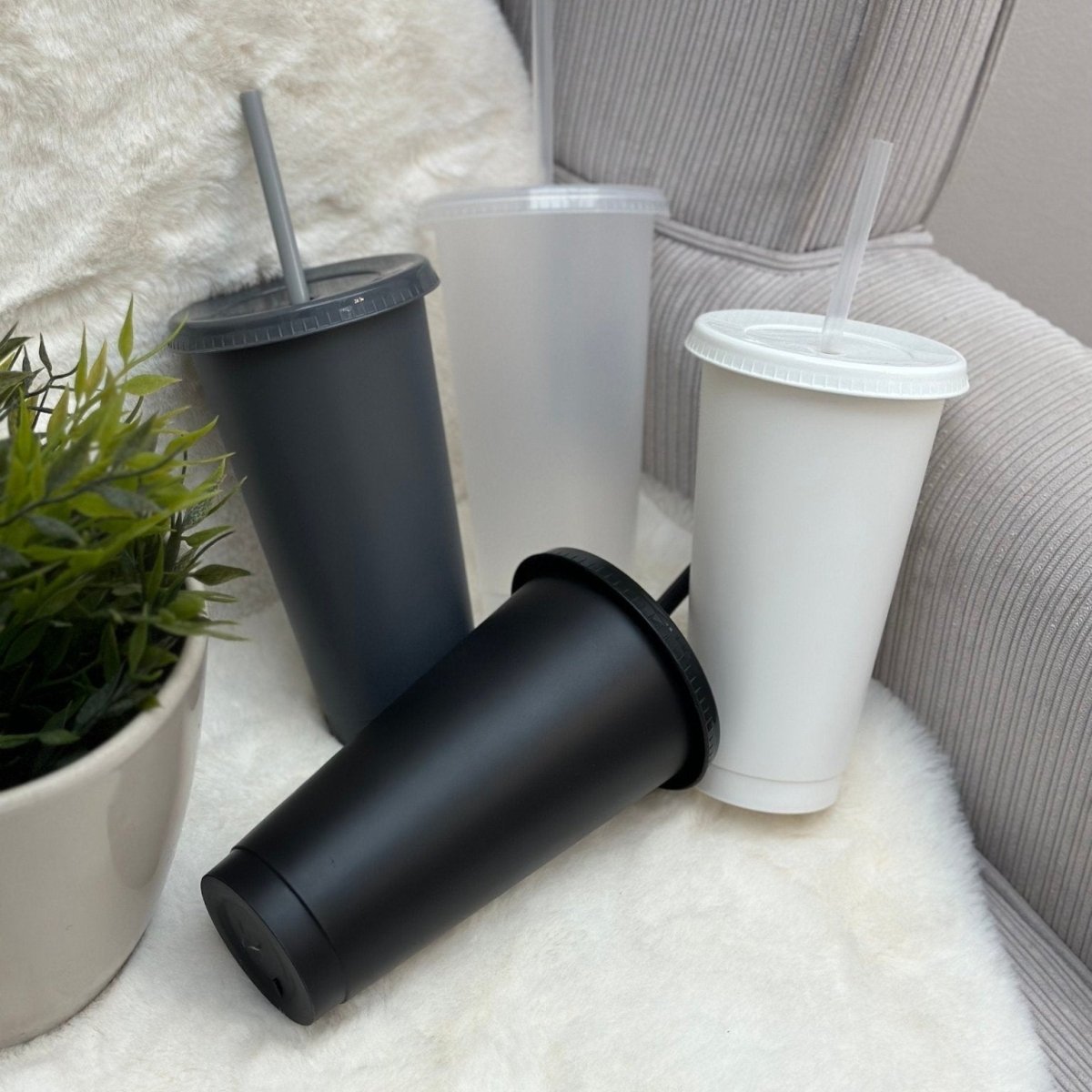 Personalised 24oz 710ml Cold Cup with Straw & Lid | Custom Tumbler | - SeriouslyPersonal