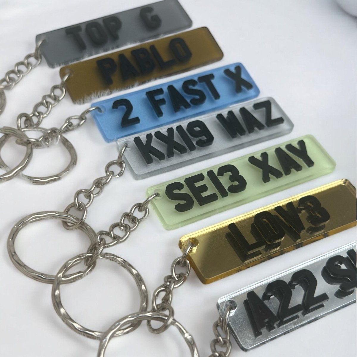 Personalised 4D Number Plate Keyring | Custom Car Registration Plate | Car Accessories | - SeriouslyPersonal