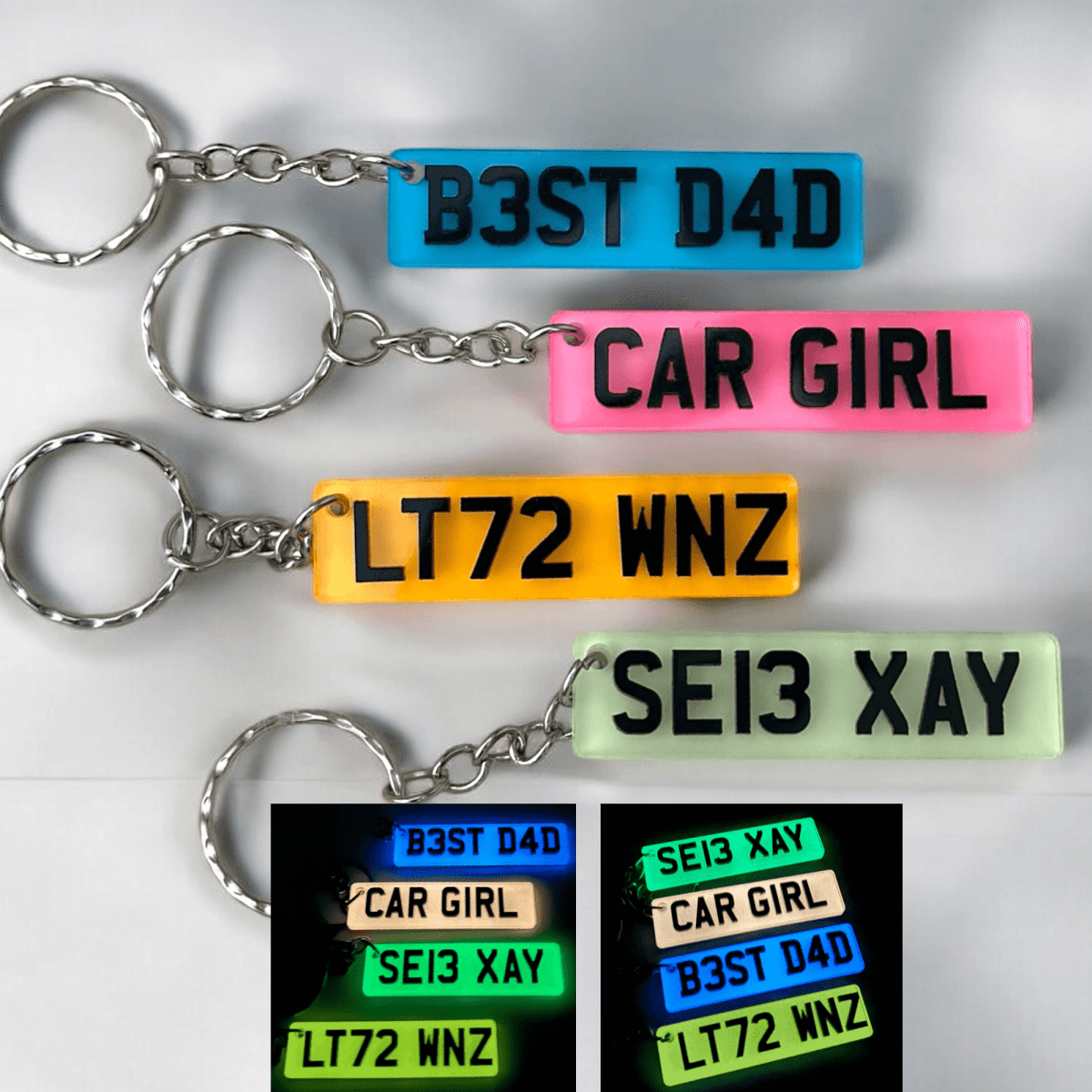 Personalised 4D Number Plate Keyring | Custom Car Registration Plate | Car Accessories | - SeriouslyPersonal