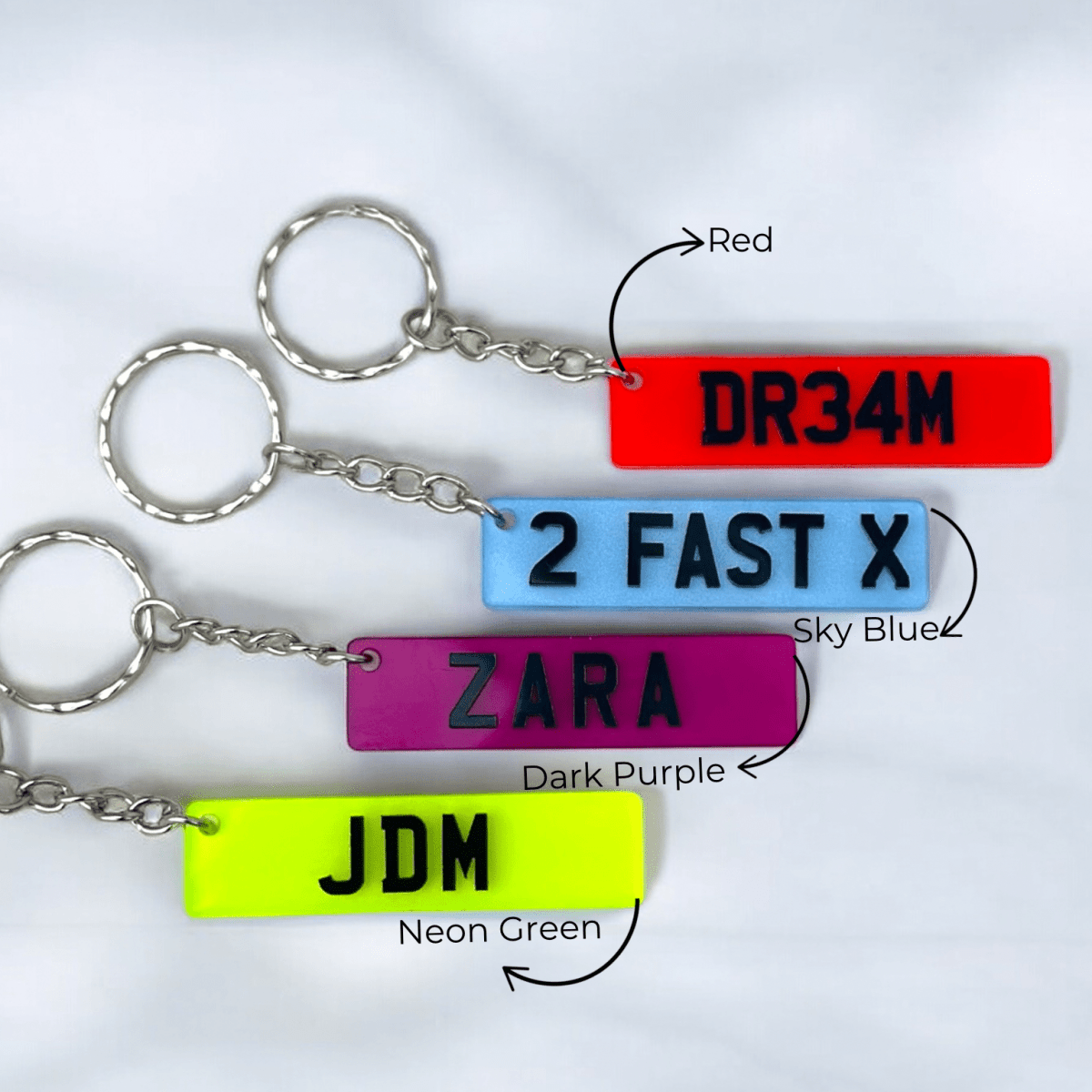 Personalised 4D Number Plate Keyring | Custom Car Registration Plate | Car Accessories | - SeriouslyPersonal