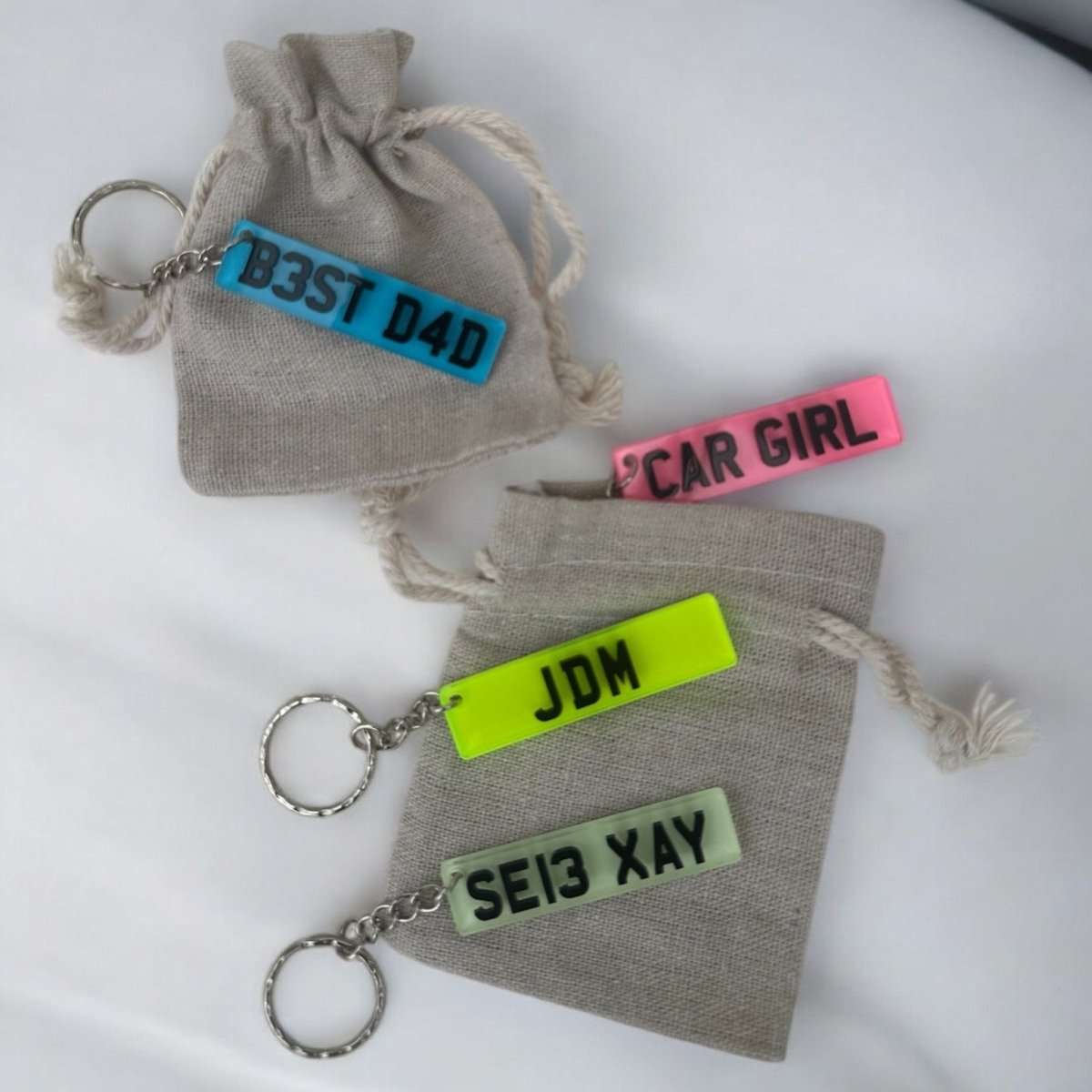 Personalised 4D Number Plate Keyring | Custom Car Registration Plate | Car Accessories | - SeriouslyPersonal