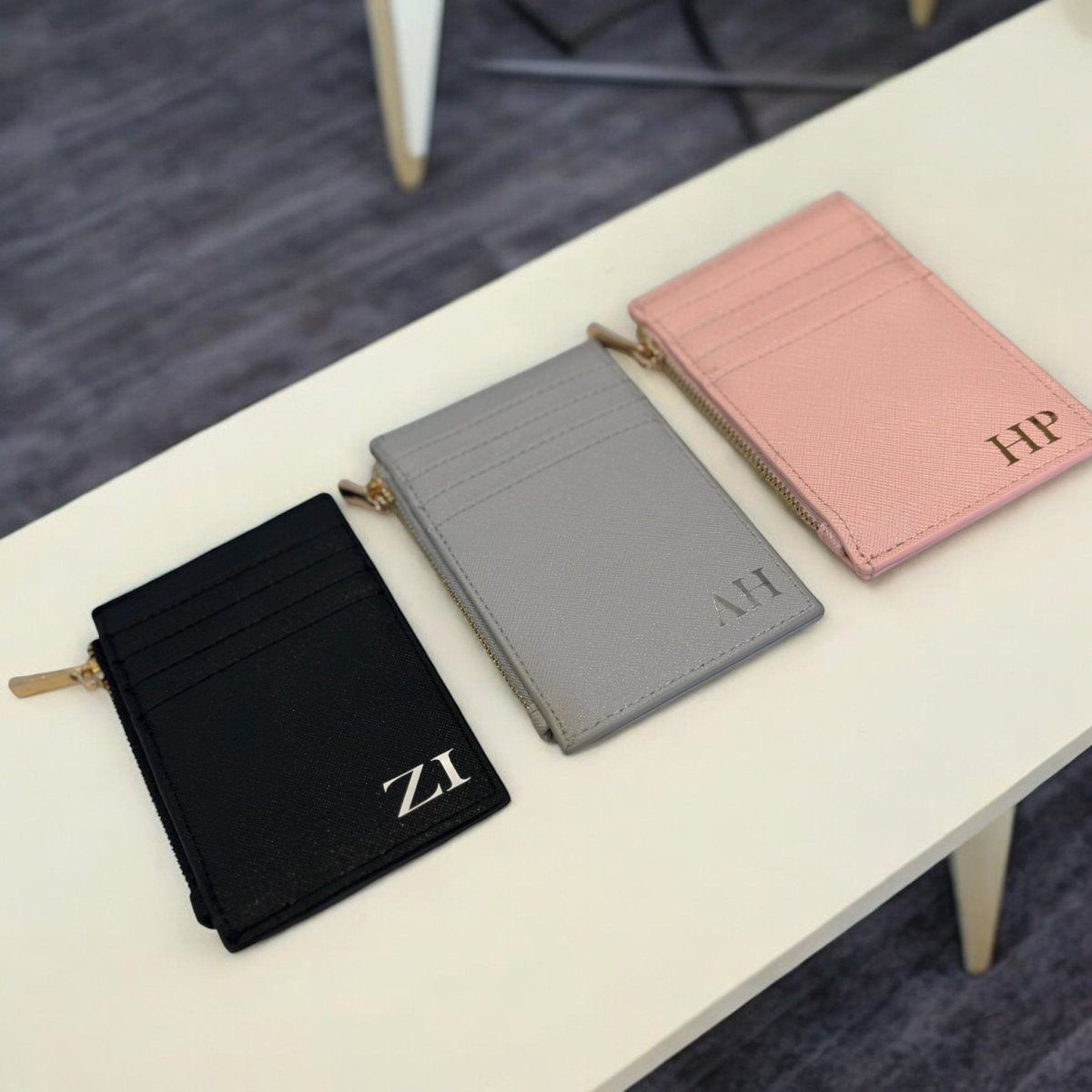 Personalised Card Holder Wallet With Zipper - SeriouslyPersonal