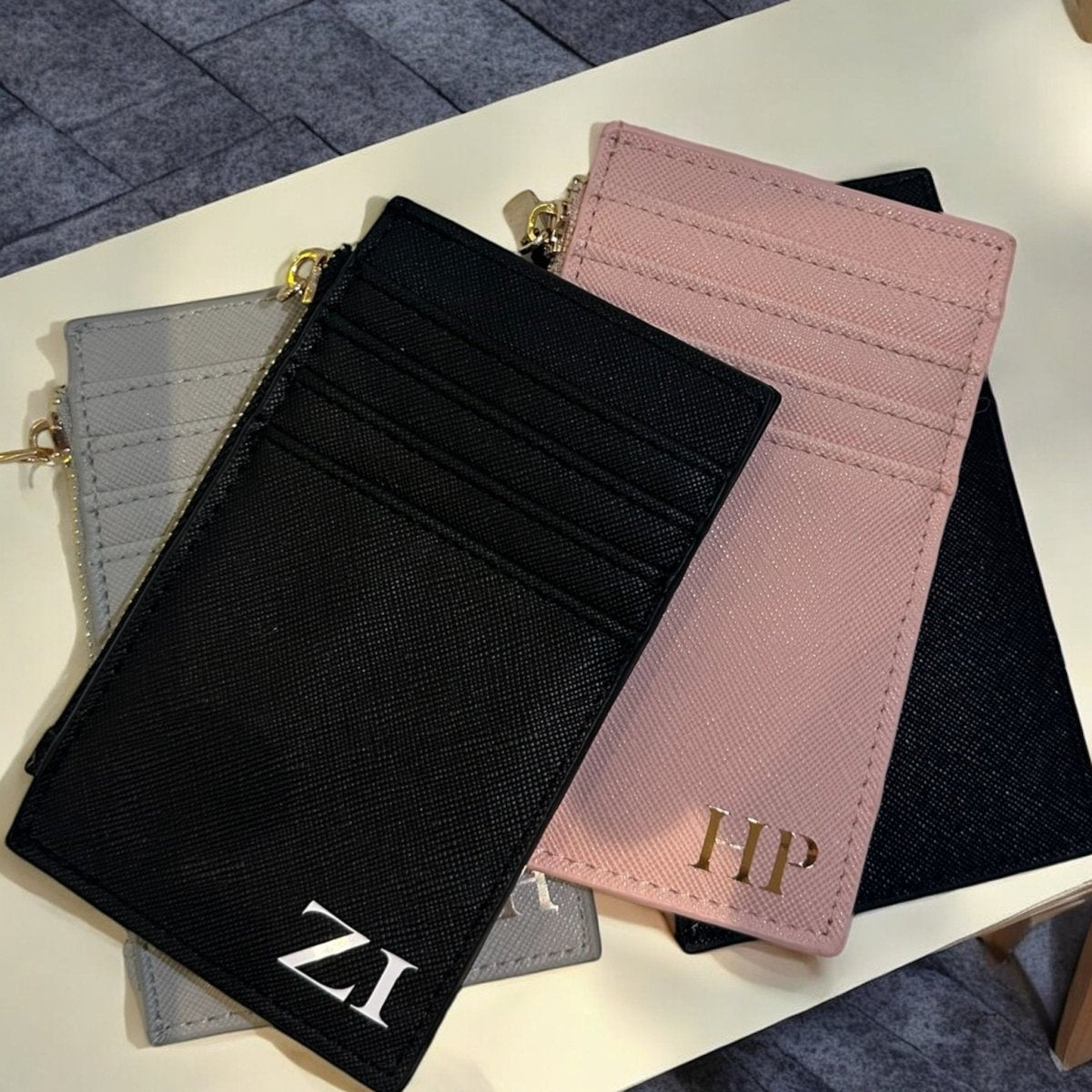 Personalised Card Holder Wallet With Zipper - SeriouslyPersonal