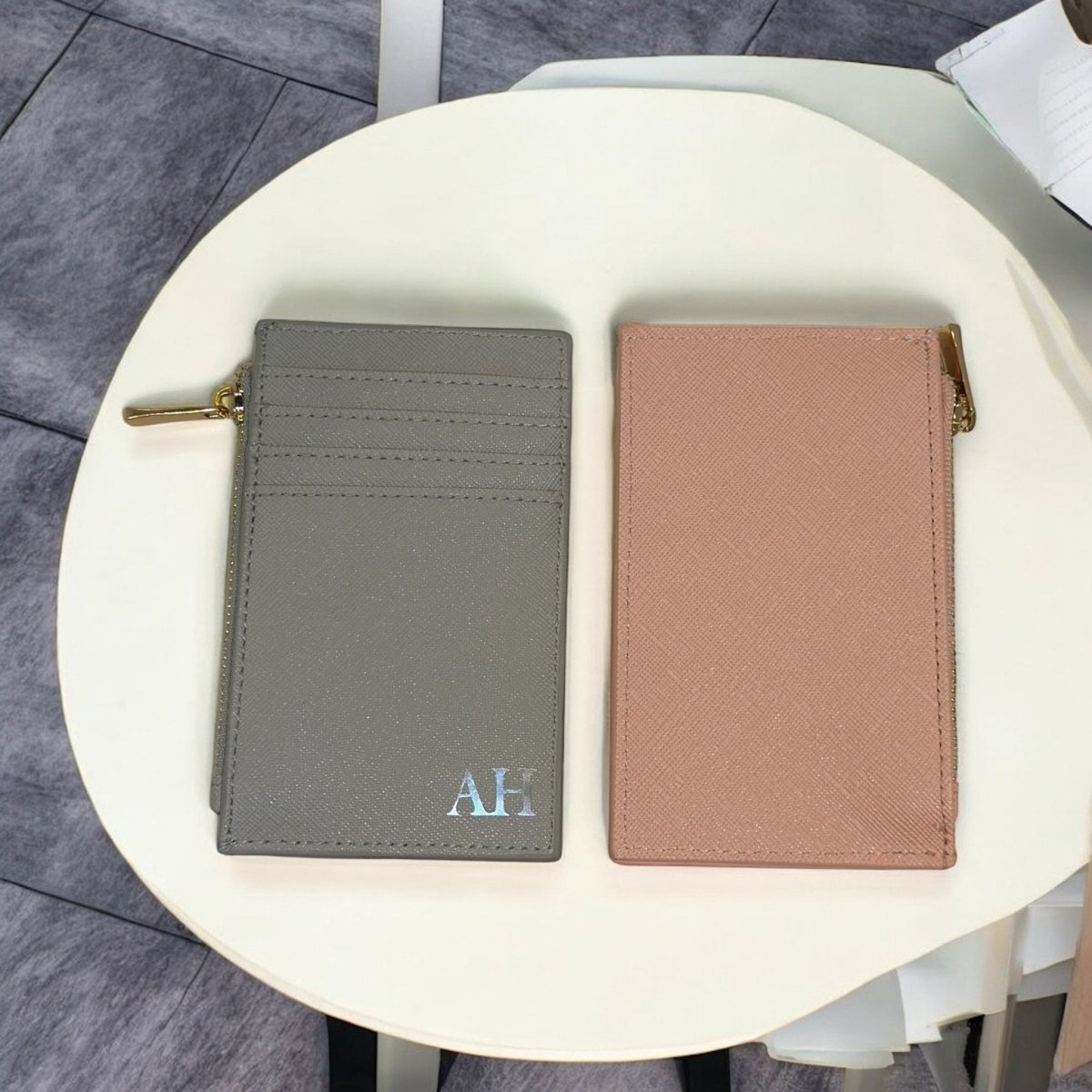 Personalised Card Holder Wallet With Zipper - SeriouslyPersonal