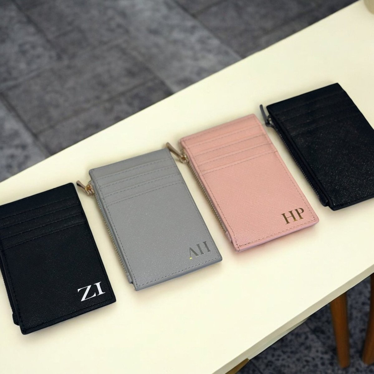 Personalised Card Holder Wallet With Zipper - SeriouslyPersonal