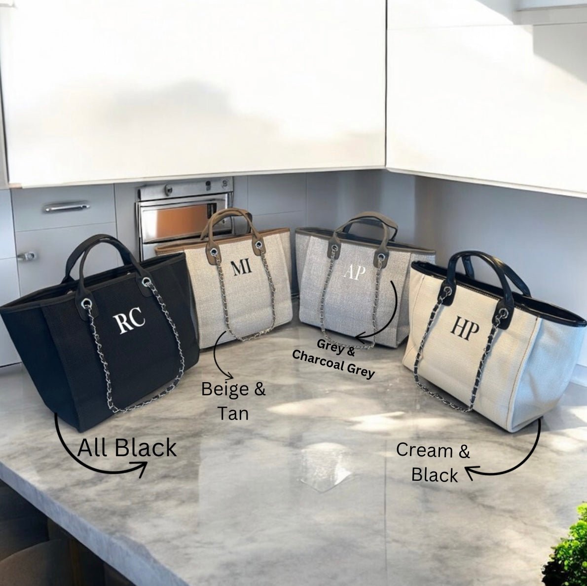 Personalised Totebag Handbag With Initials - SeriouslyPersonal