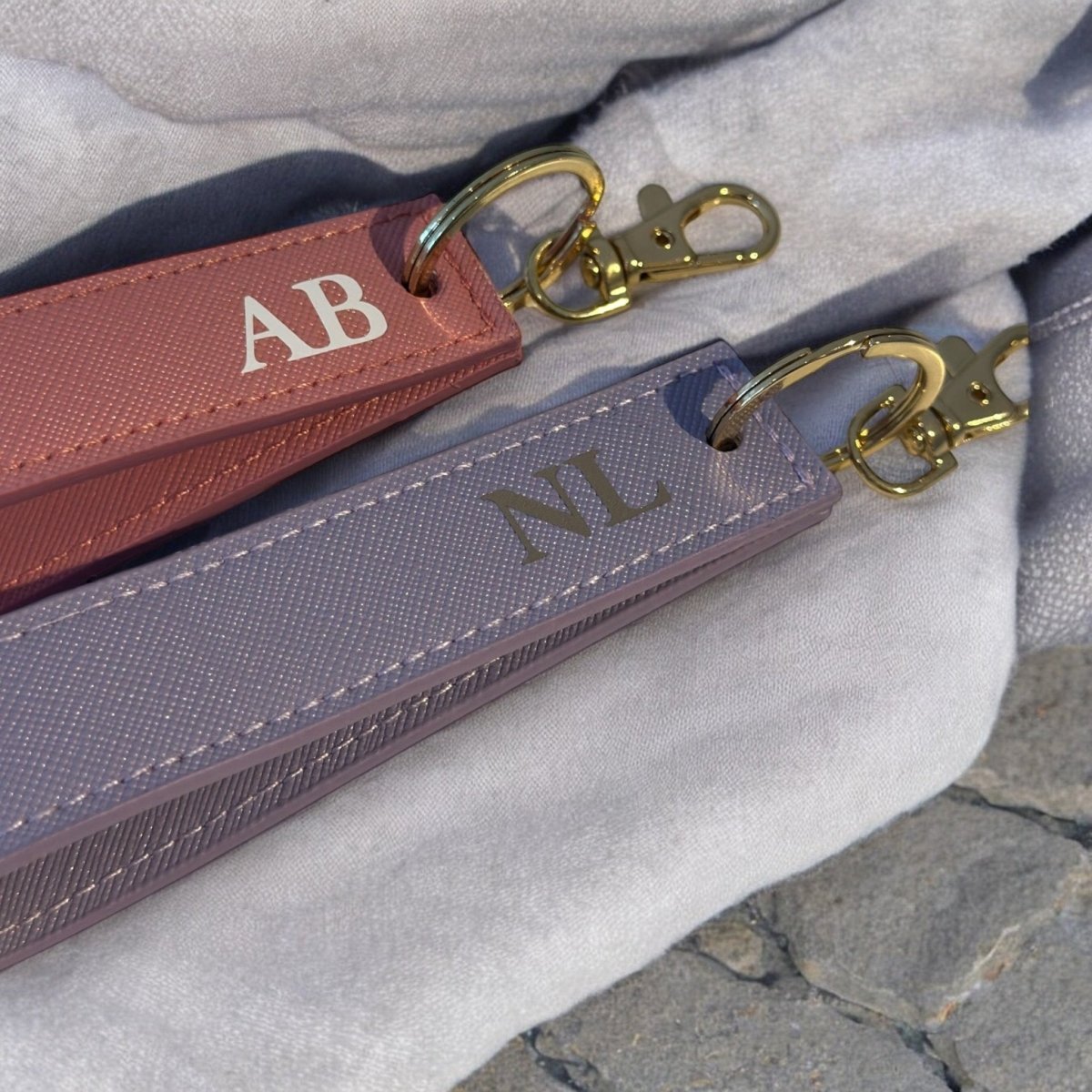 Personalised Wristlet Keyring With Custom Initials | - SeriouslyPersonal