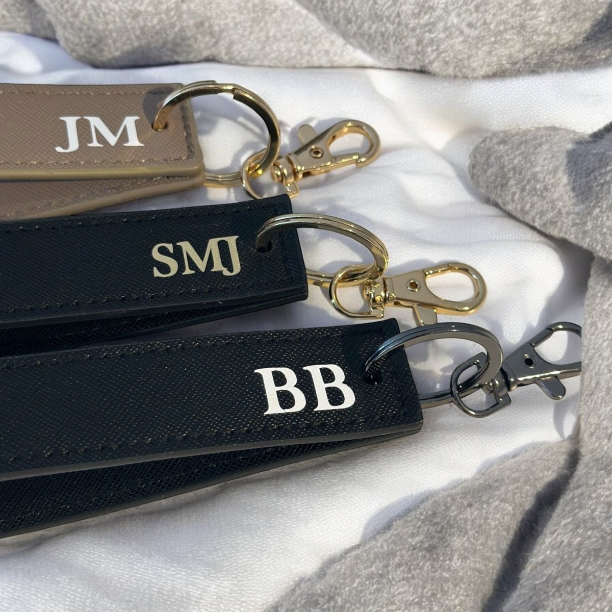 Personalised Wristlet Keyring With Custom Initials | - SeriouslyPersonal