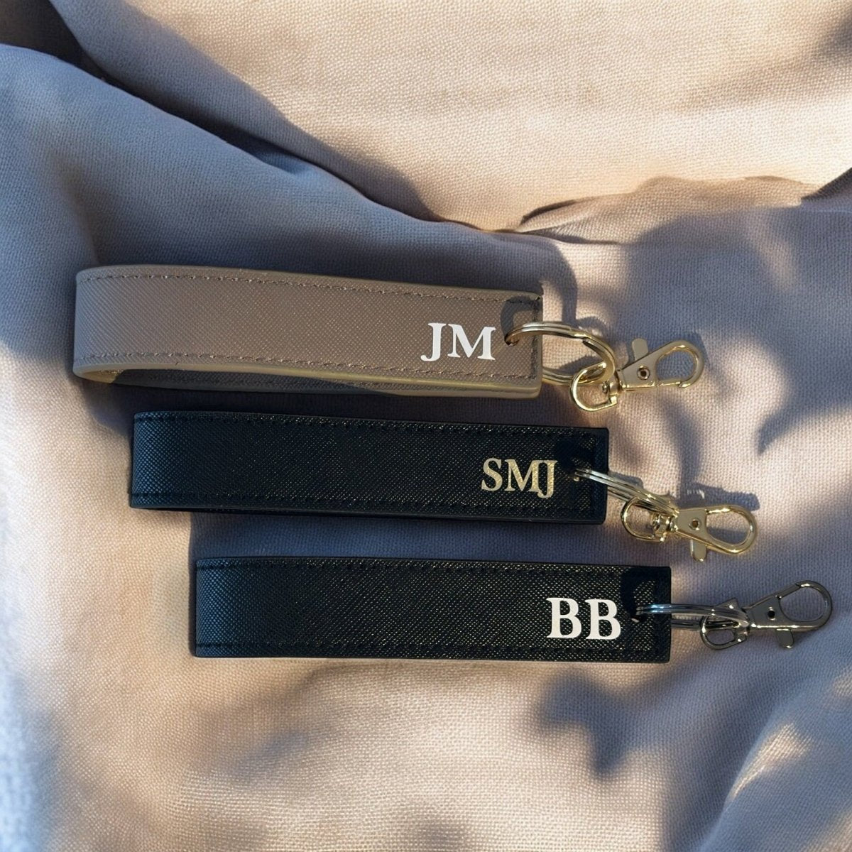 Personalised Wristlet Keyring With Custom Initials | - SeriouslyPersonal