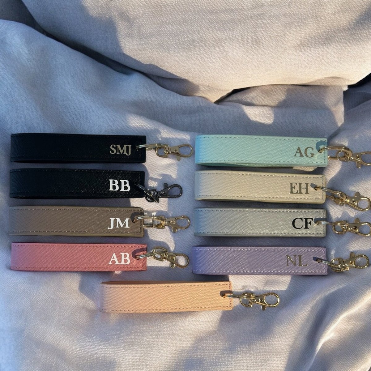 Personalised Wristlet Keyring With Custom Initials | - SeriouslyPersonal