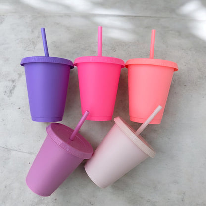 Baby Cup 16oz 450ml With Lid & Straw