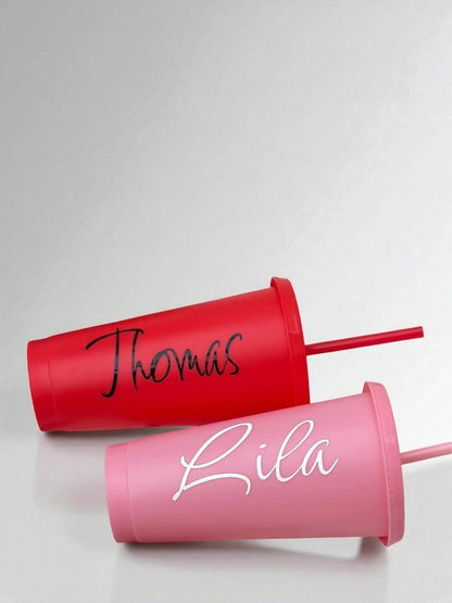 Personalised 24oz 710ml Cold Cup with Straw & Lid | Custom Tumbler - SeriouslyPersonal