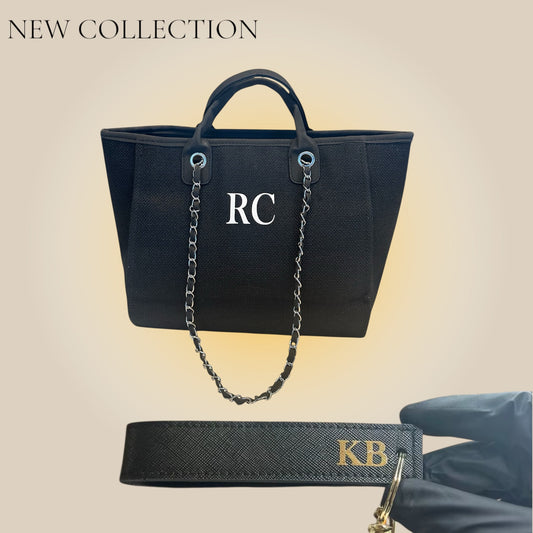 The On-the-Go Set - All black With Gold Ring Wristlet