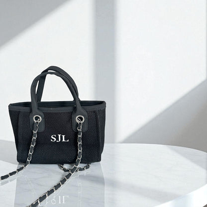 Personalised Mini Totebag Handbag With Initials