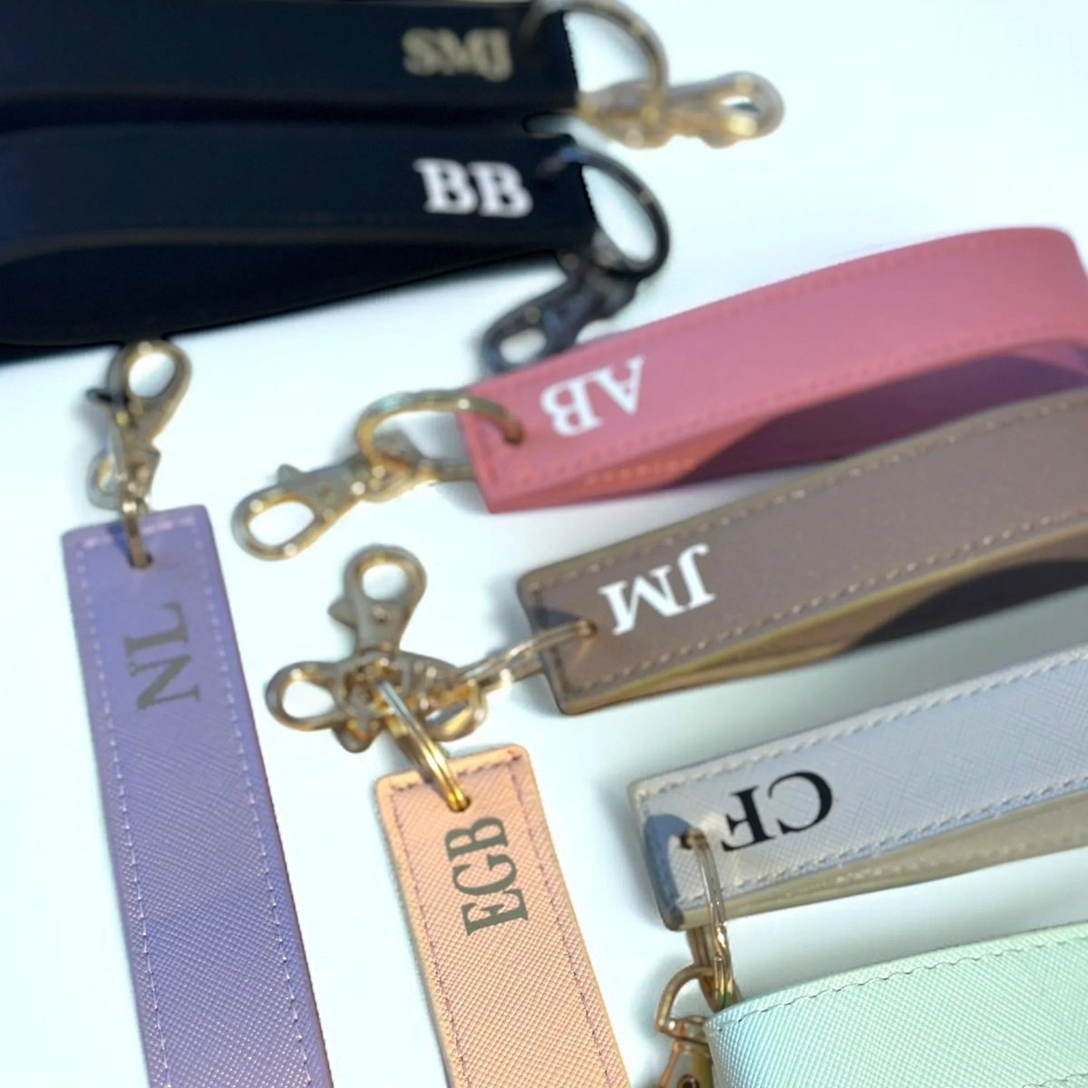 Personalised Wristlet Keyring With Custom Initials - SeriouslyPersonal
