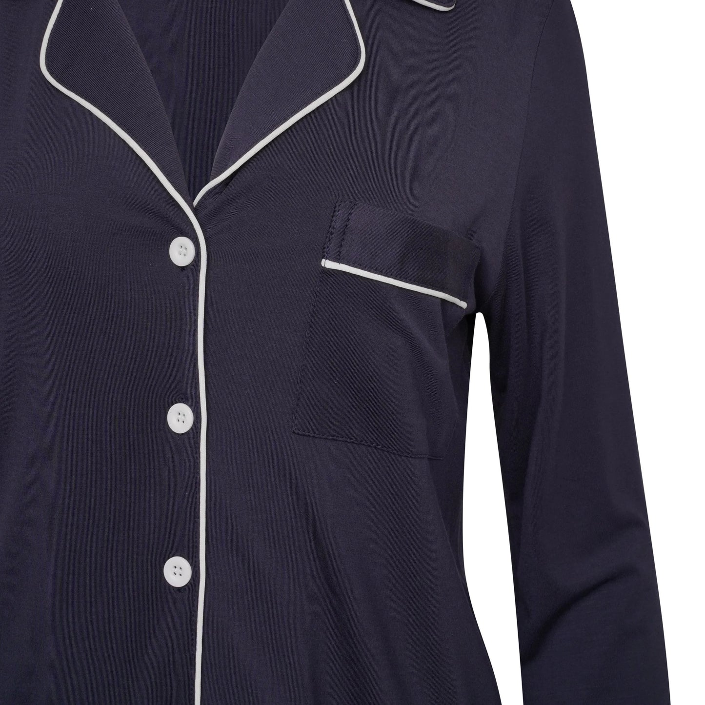 Bamboo Long Pyjama Set - Navy