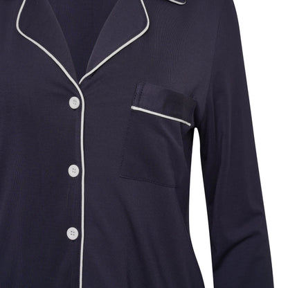 Bamboo Long Pyjama Set - Navy