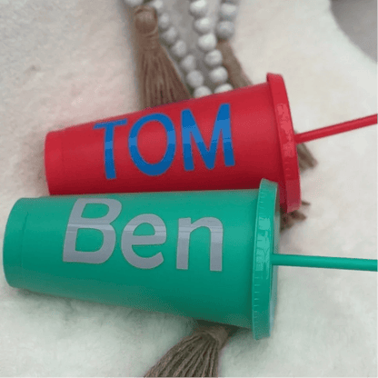 Personalised 24oz 710ml Cold Cup with Straw & Lid | Custom Tumbler - SeriouslyPersonal