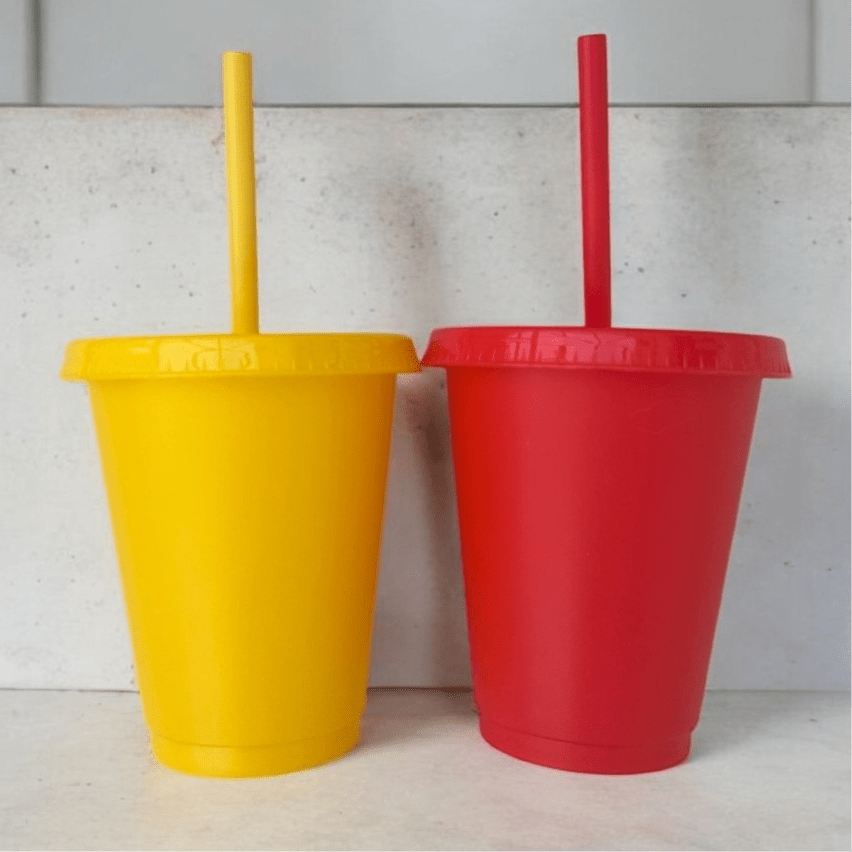 Blank Baby Cup 16oz 450ml With Lid & Straw - SeriouslyPersonal