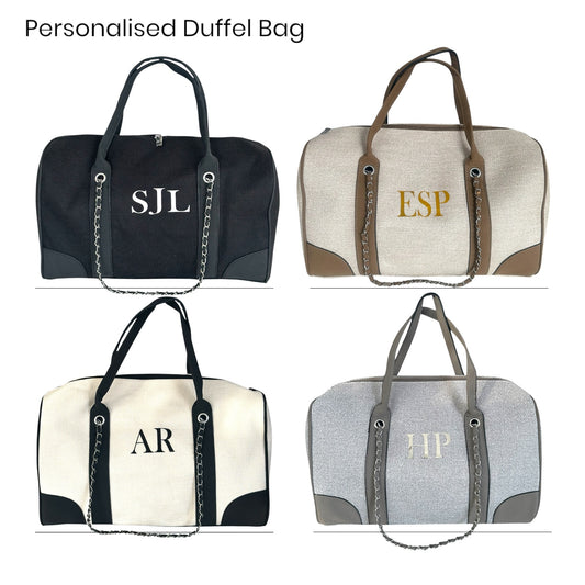 Personalised Duffel Bag With Initials