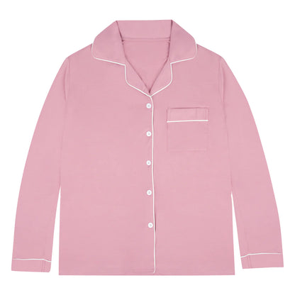 Bamboo Long Pyjama Set - Pink