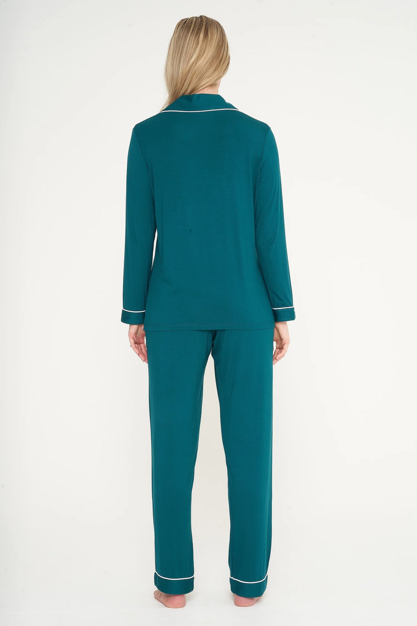 Bamboo Long Pyjama Set - Emerald