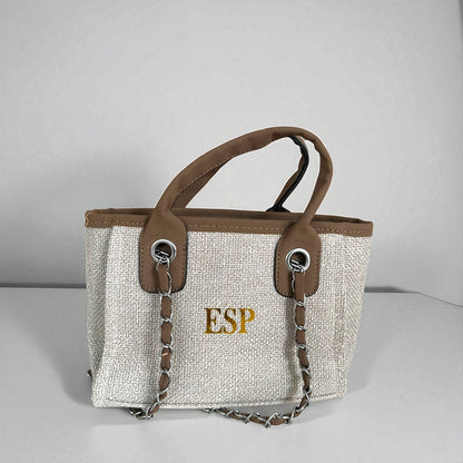 Personalised Mini Totebag Handbag With Initials