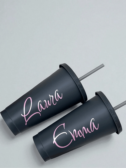 Personalised 24oz 710ml Cold Cup with Straw & Lid | Custom Tumbler - SeriouslyPersonal