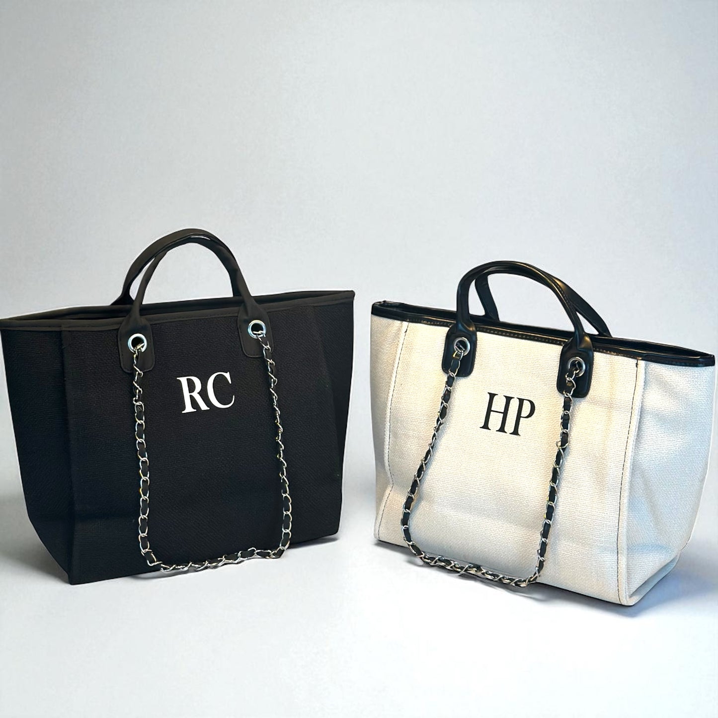 Personalised Medium Totebag Handbag With Initials